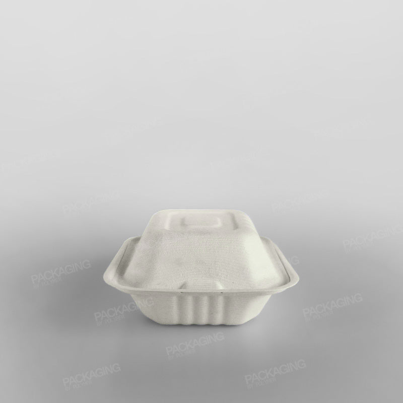 Compostable Bagasse Burger Box - 6inch