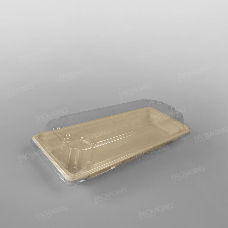 rPET Lid For Compostable BioCane Sushi Tray - 221x91x24mm