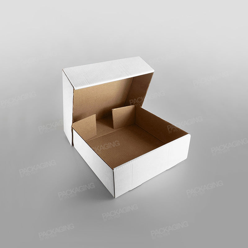 White Corrugated Cake Box