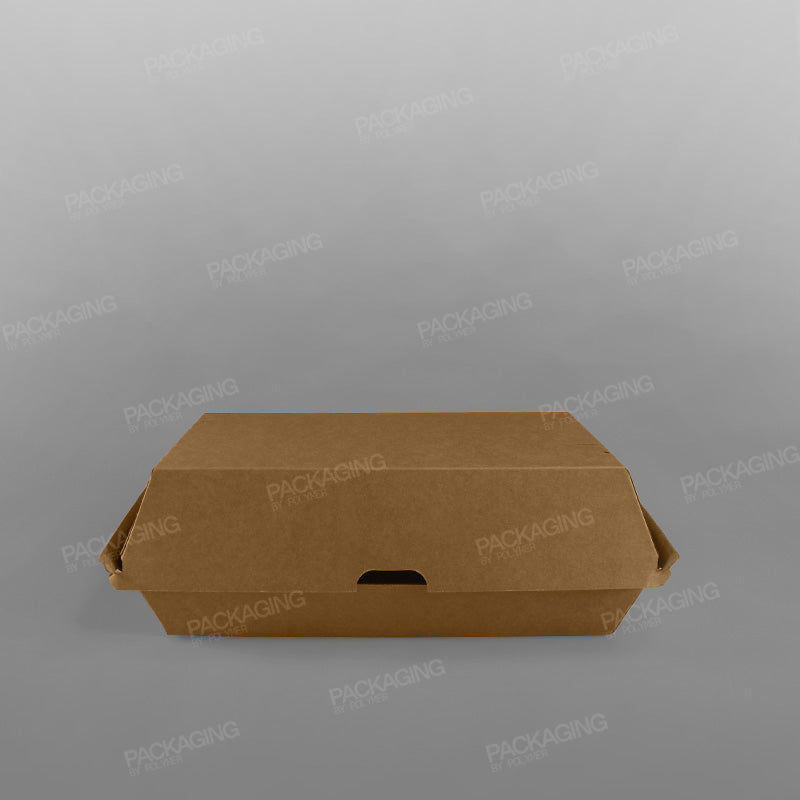 Corrugated Large Clamshell Food Box - 205 x 105 x 80mm