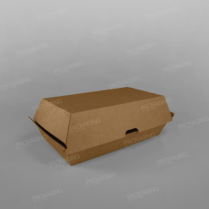 Corrugated Large Clamshell Food Box - 205 x 105 x 80mm