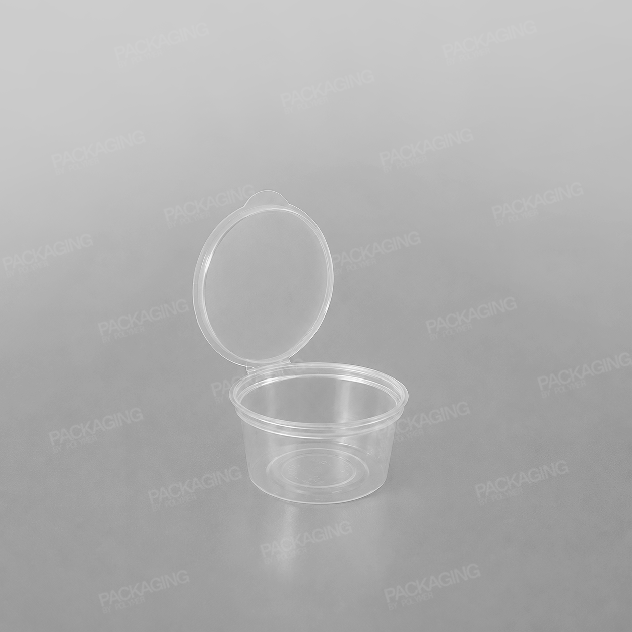 Hinged Plastic Container Round - 1oz