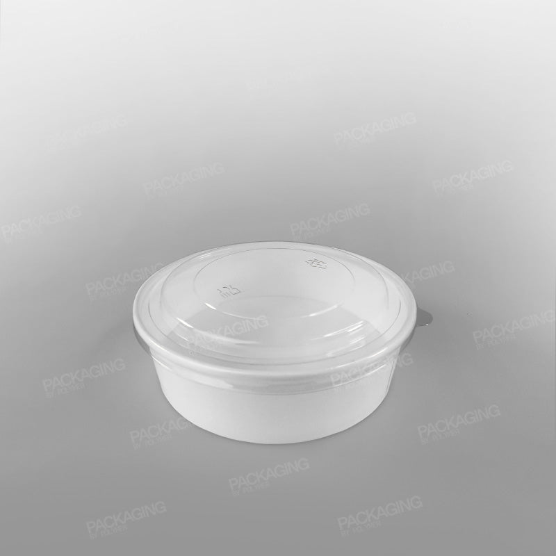 PET Lid For White Paper Food Bowl [500-1000ml]