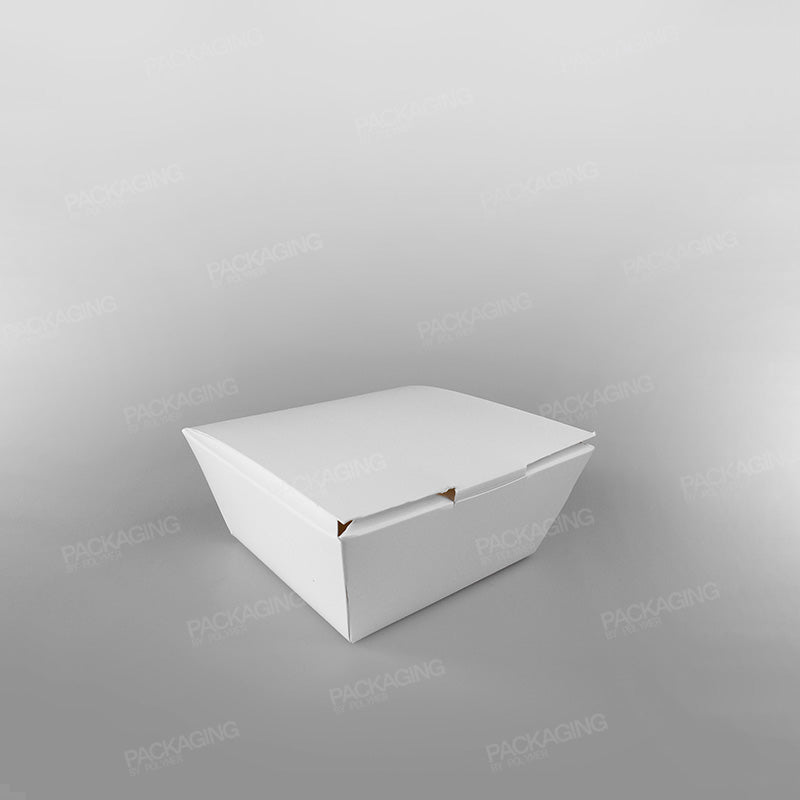 RC White Paper Fish & Chips Box - Hinged