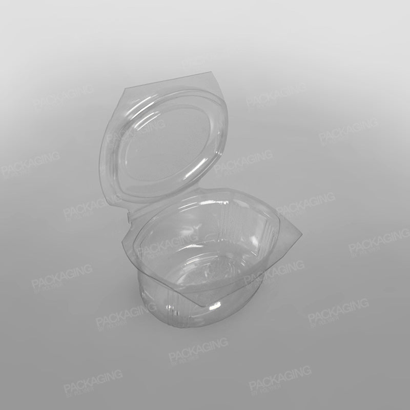 Clear Hinged Oval Salad Container- 250cc