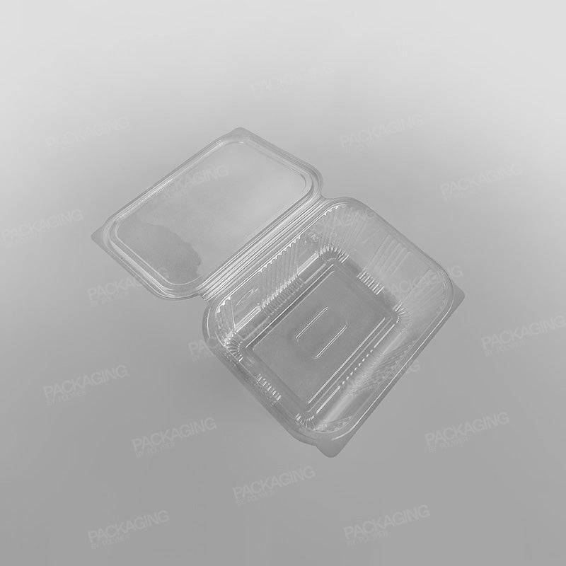 Somoplast Clear Hinged Rectangular Plastic Container - Economy