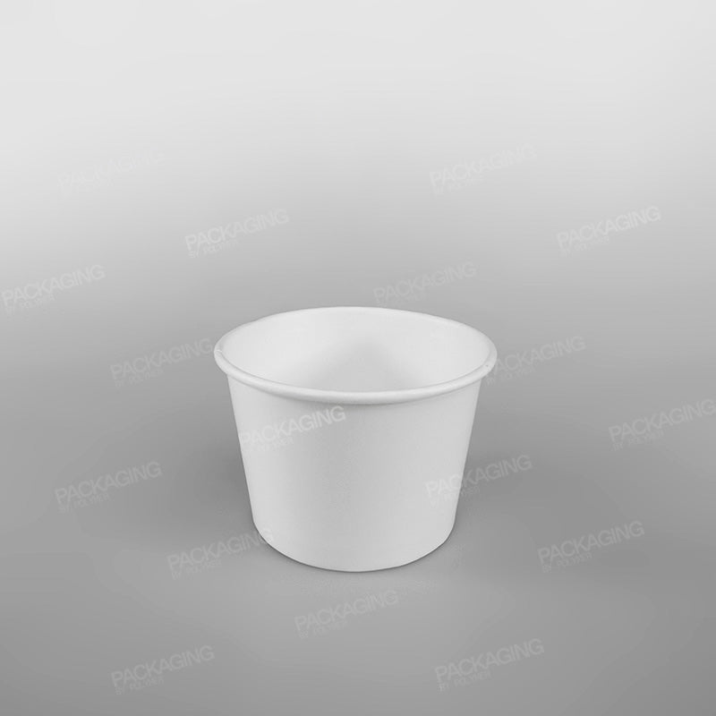 Paper Ice Cream Cups - Plain White