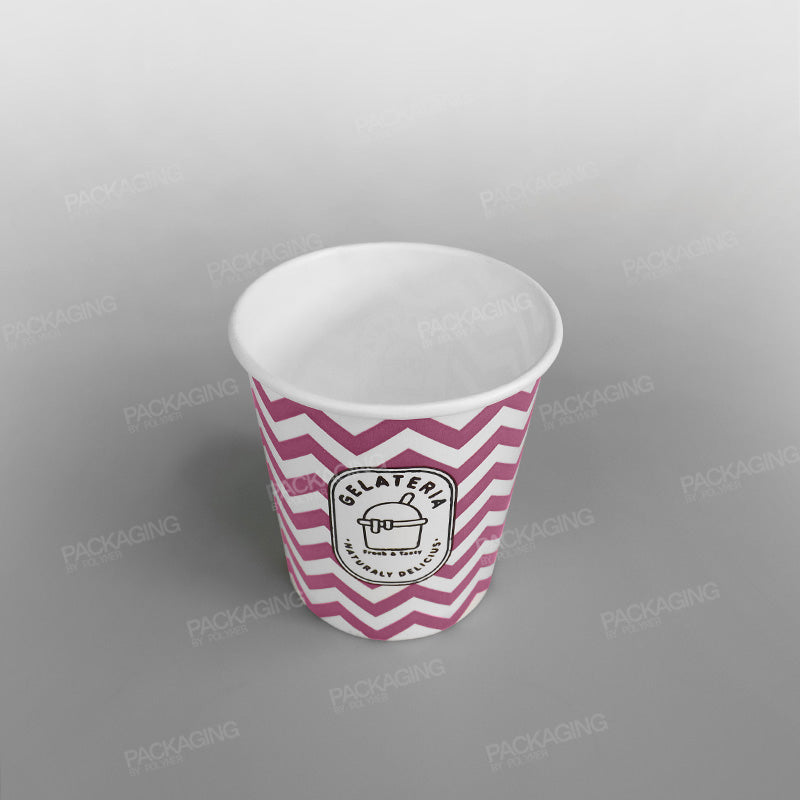 Paper Ice Cream Cups [12oz] Purple [Wave Design]