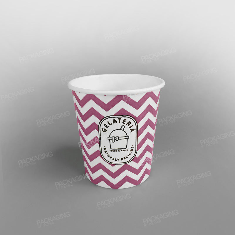 Paper Ice Cream Cups [12oz] Purple [Wave Design]
