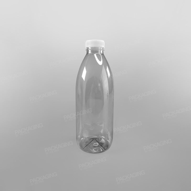 Clear Round Juice Bottles (Caps Sold Separately)