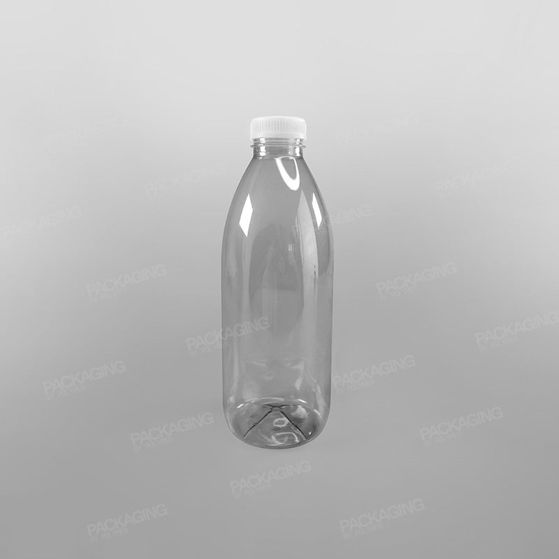 Clear Round Juice Bottles With Caps