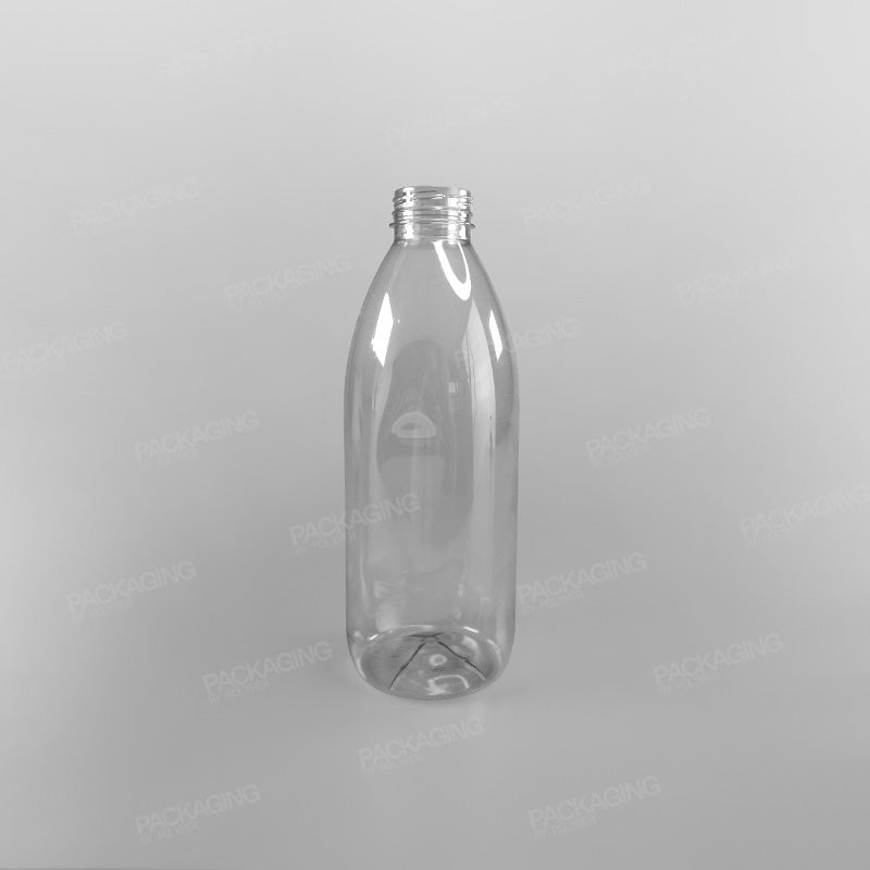 Clear Round Juice Bottles (Caps Sold Separately)