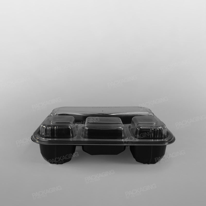 Black 4comp Microwavable Container