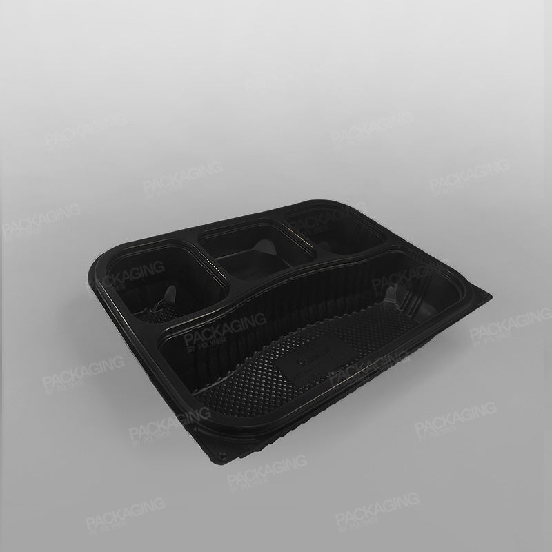 Black 4comp Microwavable Container