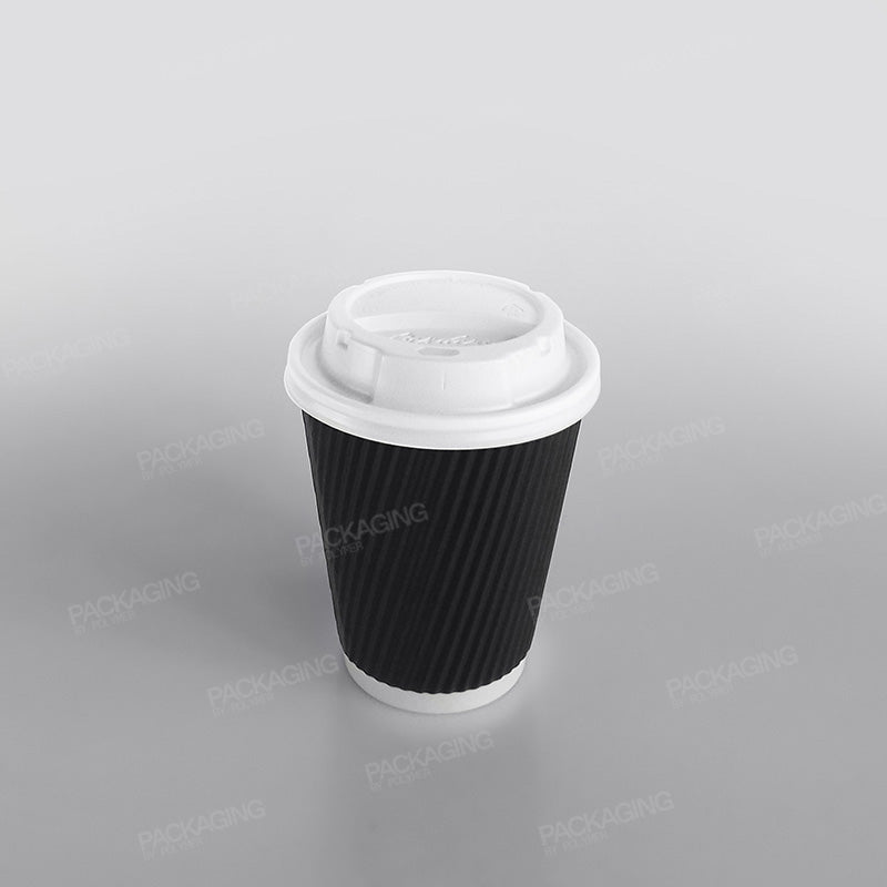 Black Ripple Paper Cup Hot