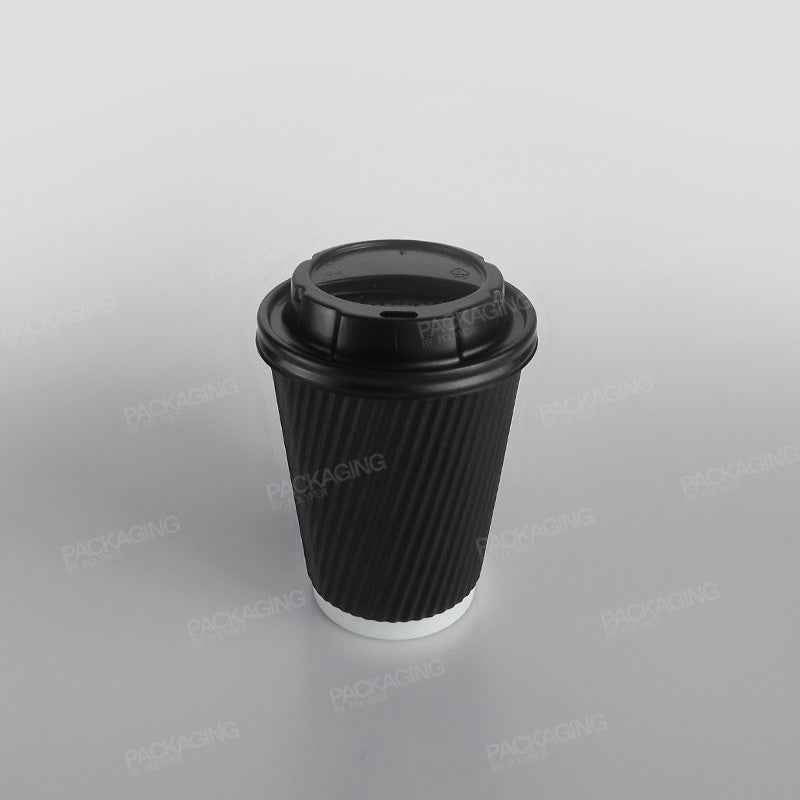 Black Ripple Paper Cup Hot