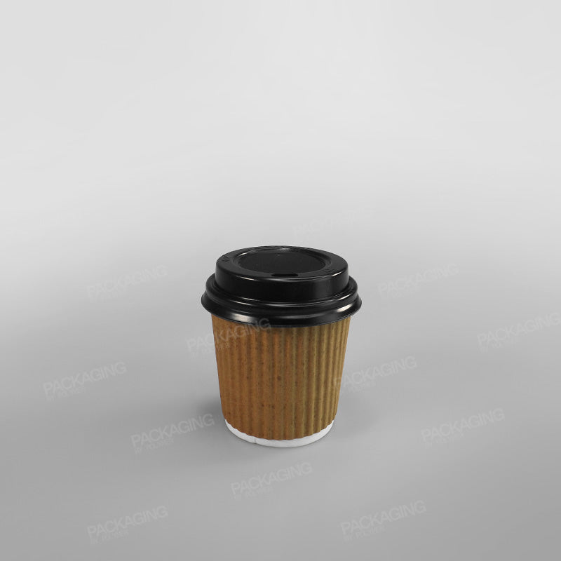 Somo Plastic Sip Through Lid Black - 4oz