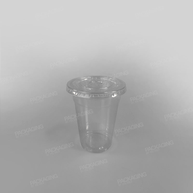 Recycled Plastic Flat Lid With Straw Slot To Fit 9oz Cup PLC09G