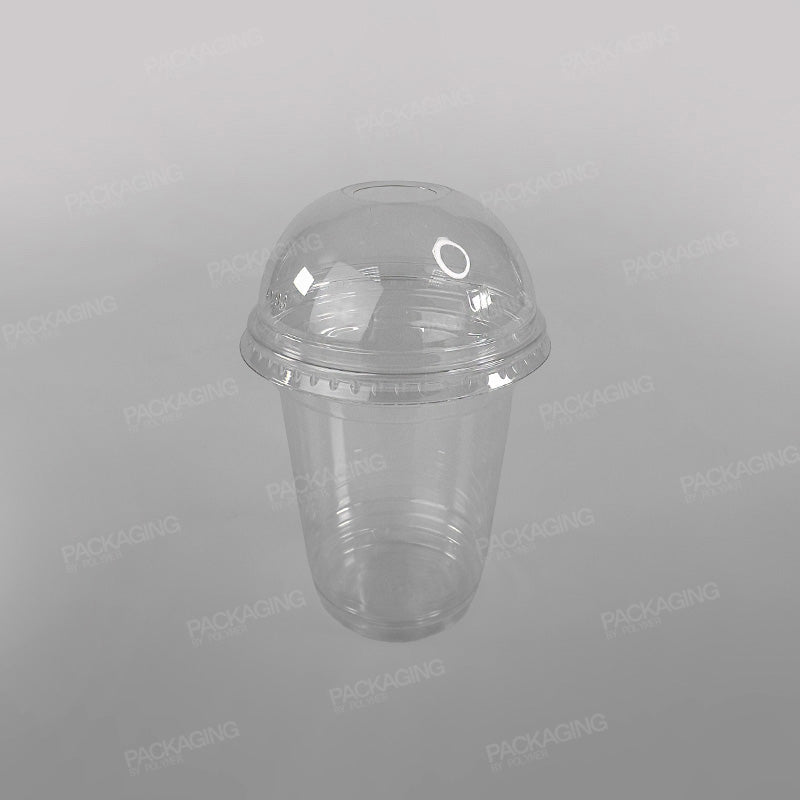Recycled Plastic Domed Lid With Hole To Fit 12oz Cup PLC11G