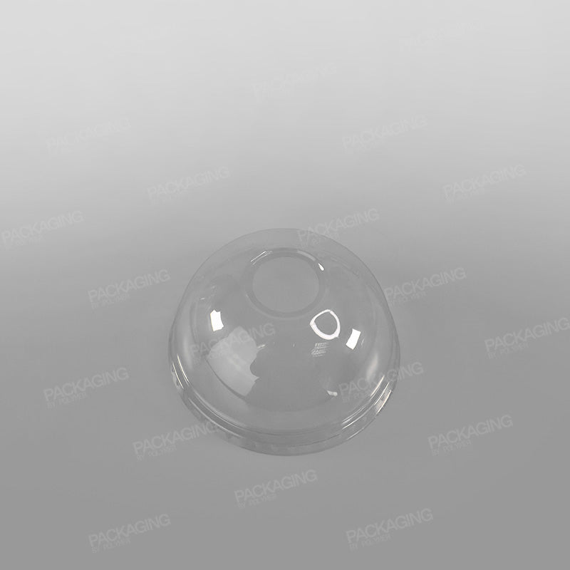Recycled Plastic Domed Lid With Hole To Fit 16-20oz Cups PLC12G, PLC13G