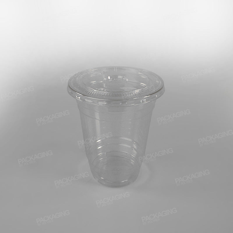 Recycled Plastic Flat Lid With Straw Slot To Fit 16-20oz Cups PLC12G, PLC13G