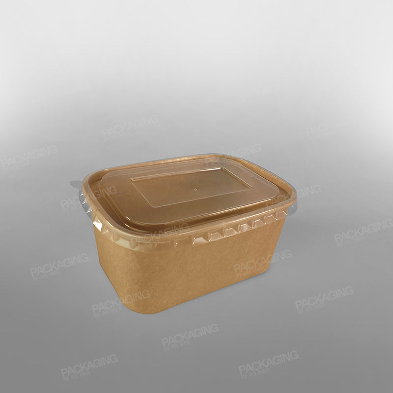 Hippo Rectangular Kraft Paper Food Container