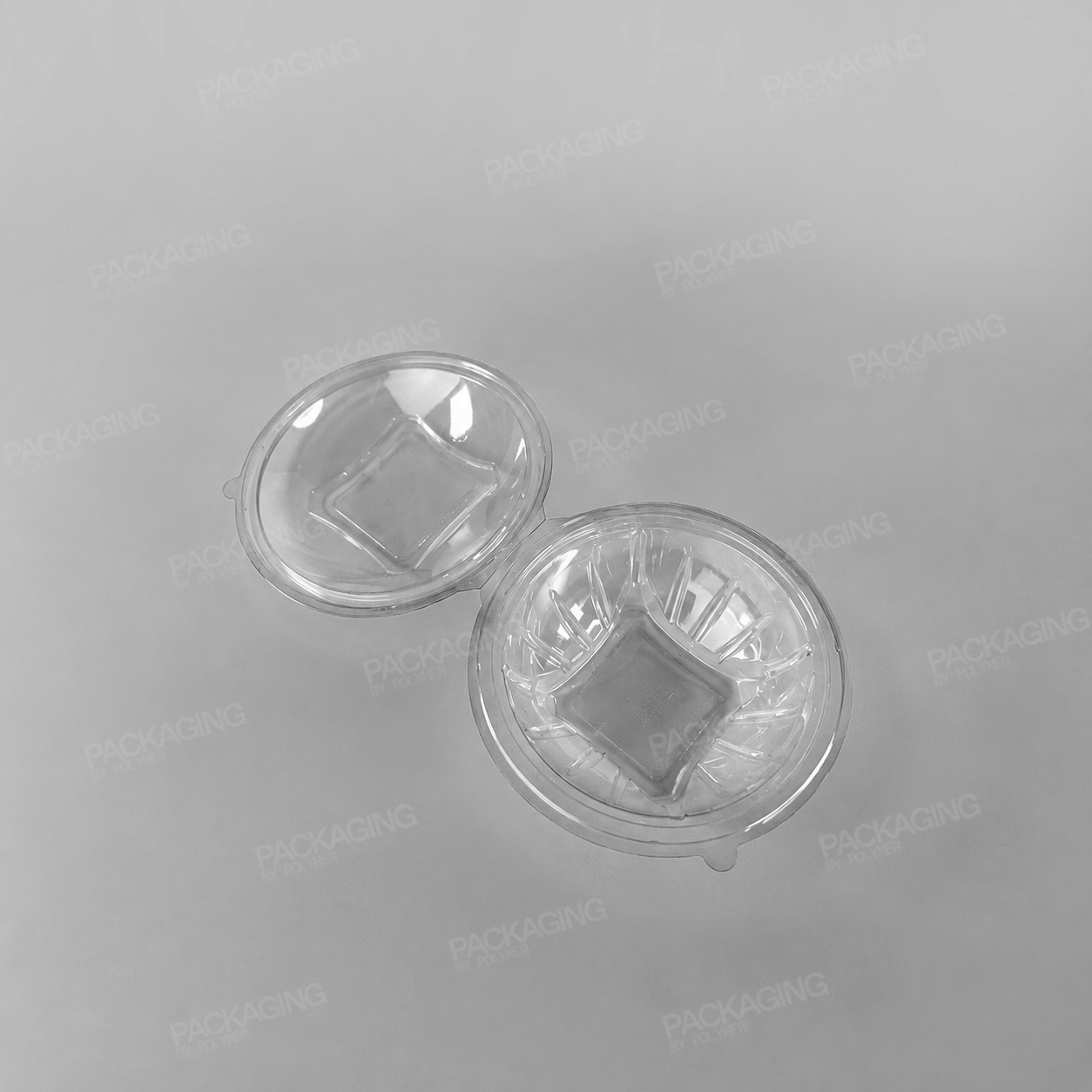 GPI Sekipack Recyclable Plastic Round Hinged Salad Bowl