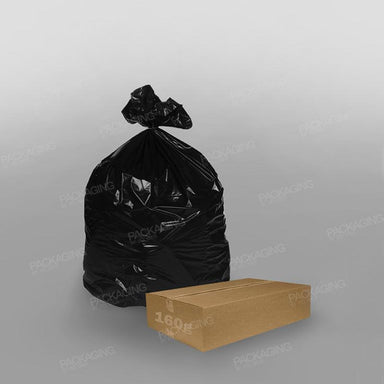 Black Refuse Bag - 18 x 29 x 38 inch - 160G - Packaging By Polymer