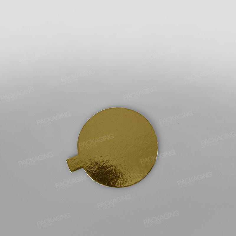 Single Slice Cake Card, Gold - Round - 8.5cm