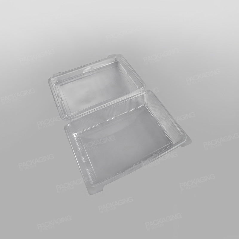 Somoplast 1 Compartment Clear Hinged Rectangular Container