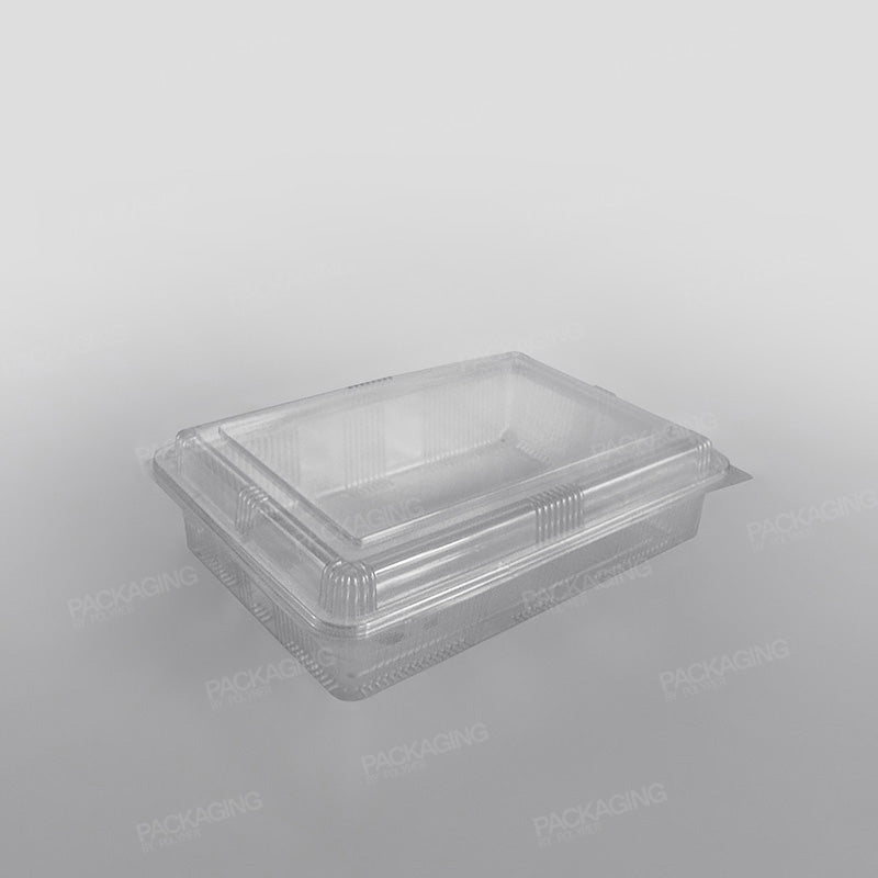 Somoplast 1 Compartment Clear Hinged Rectangular Container