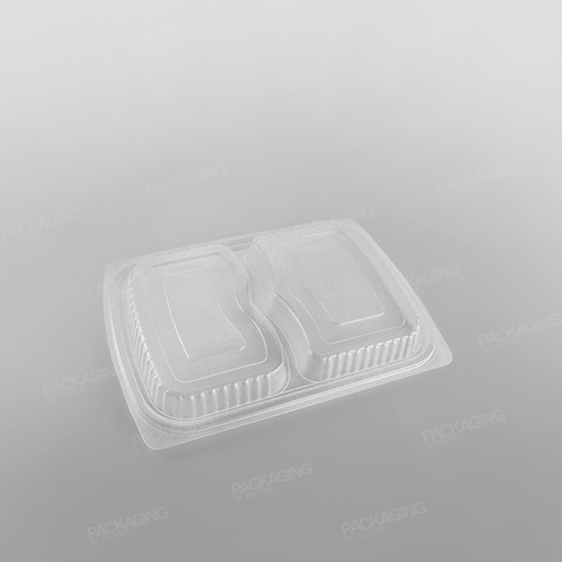 Somoplast 2 Compartment Clear Microwavable Lid To Fit MC44, MC45/ 821, 825 Containers