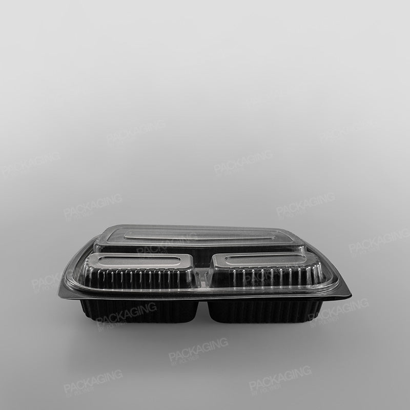 Somoplast 3 Compartment Clear Microwavable Lid To Fit MC57/ 818 Container