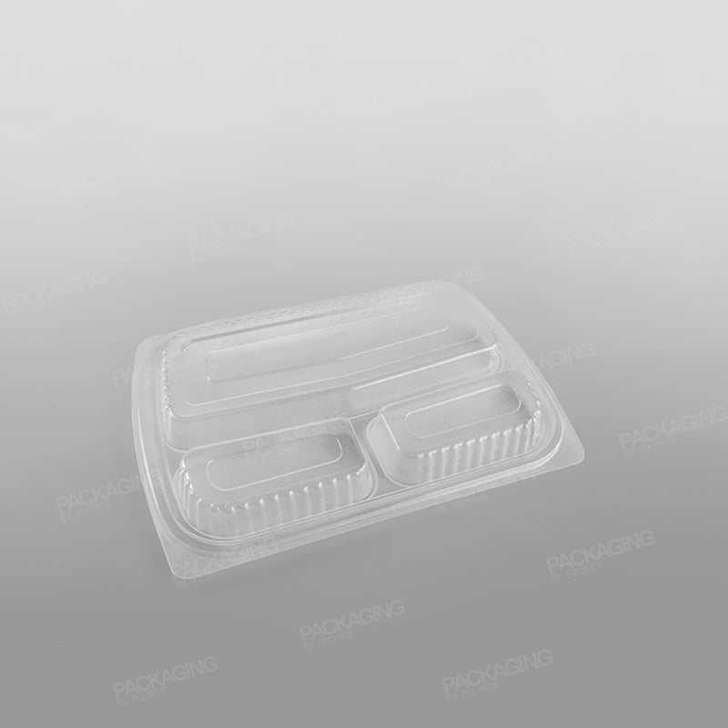 Somoplast 3 Compartment Clear Microwavable Lid To Fit MC57/ 818 Container