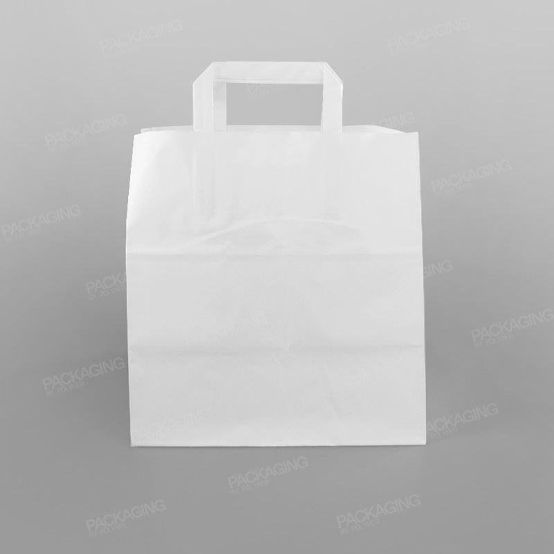 White Paper Carrier Bag Extra Wide