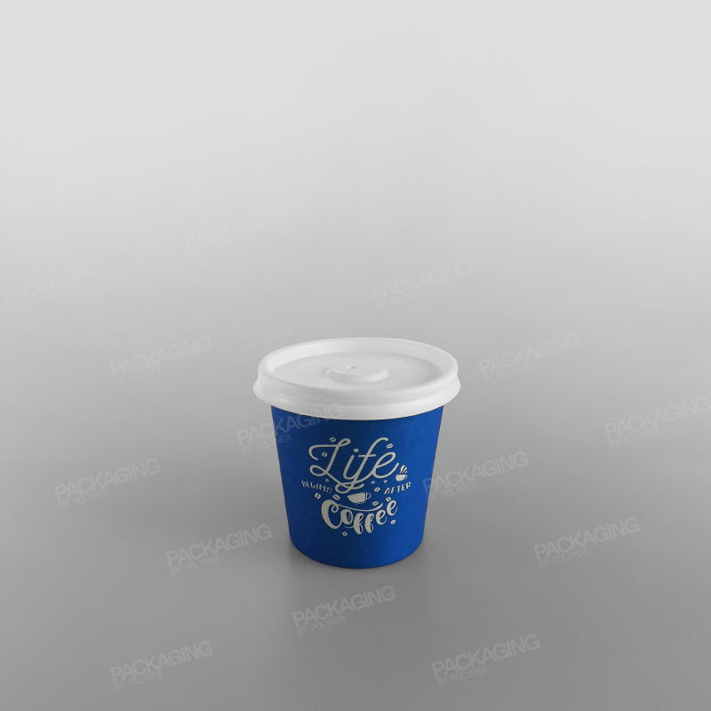 Somoplast Blue Paper Cup Hot - 4oz