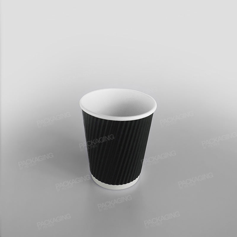 Ripple Kraft Paper Cup Hot - Black