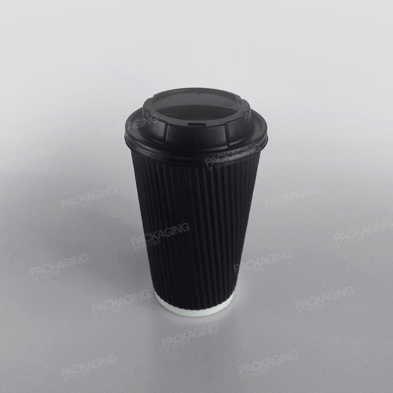 Ripple Kraft Paper Cup Hot - Black