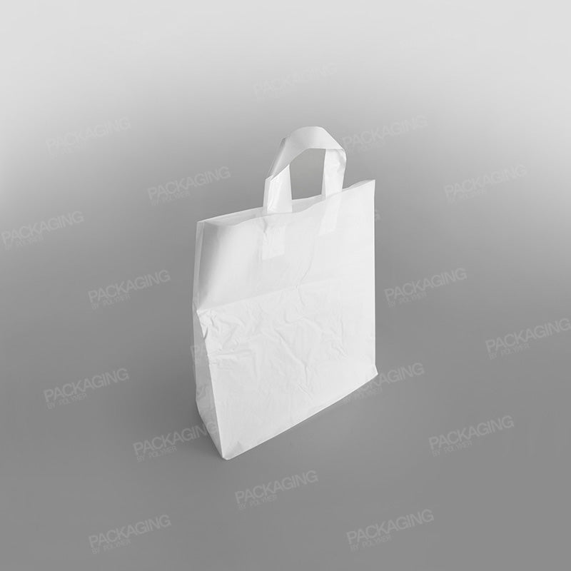SOS White Plastic Carrier Bag