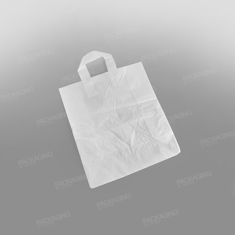 SOS White Plastic Carrier Bag