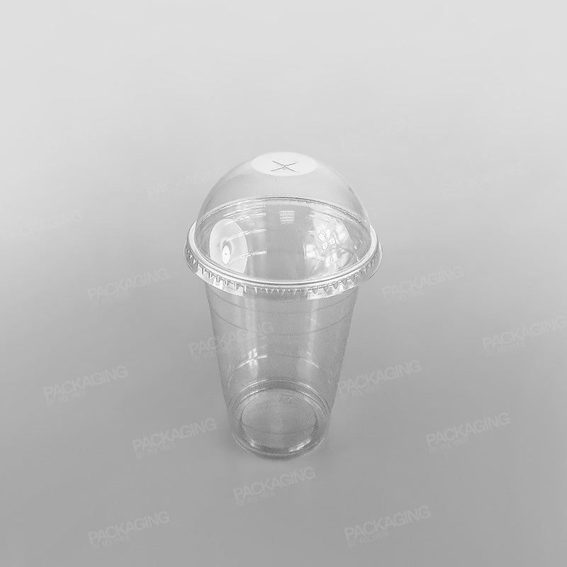Somoplast Clear Domed Lid With Straw Slot To Fit 400ml,500ml & 660ml Cups