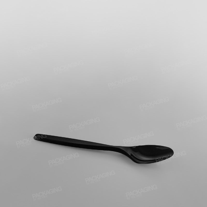 Plastic Black Heavy Duty Dessert Spoons