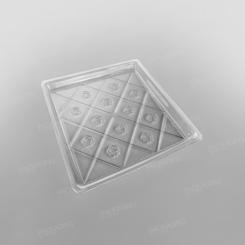 Plastic Square Tray Clear