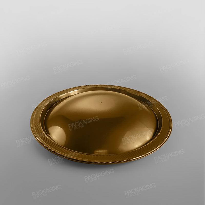 Plastic Gold Domed Presentation Plates - 290 x 290 x 35mm Internal