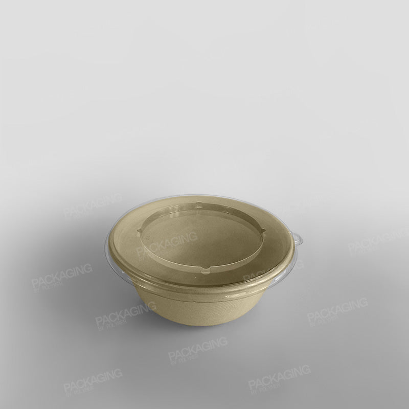 Sabert Flat rPET Lids For Wide Round Pulp Bowls