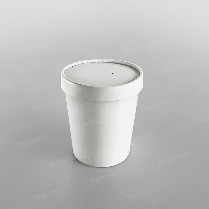 Dispo White Paper Soup Container