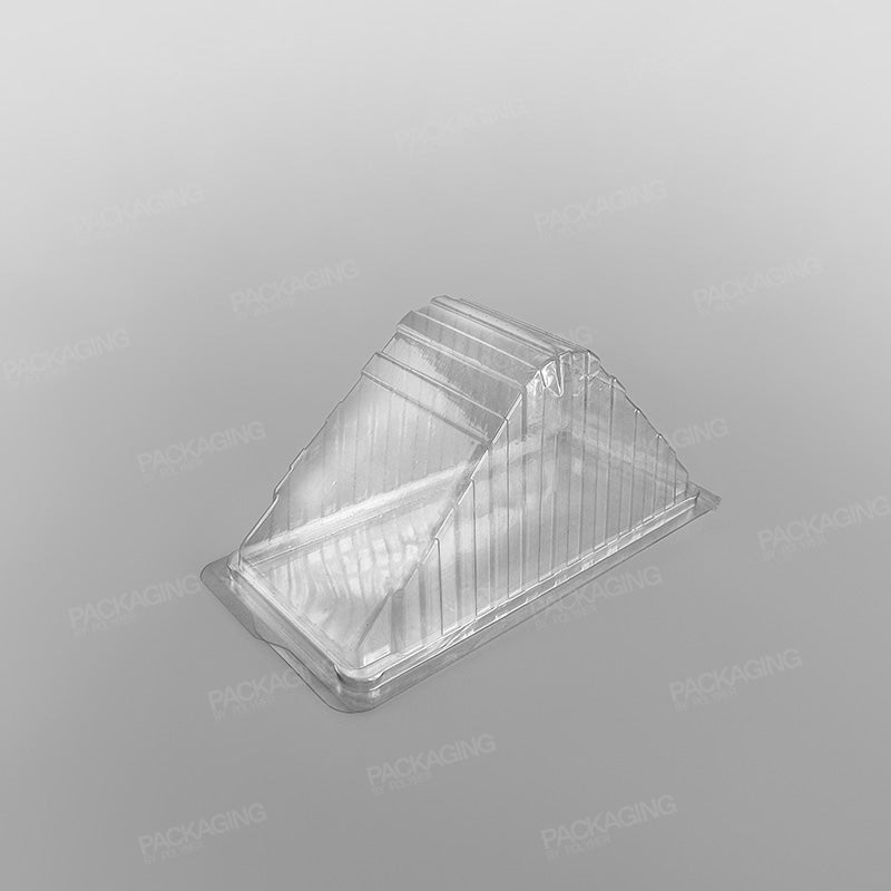 Hinged Plastic Sandwich Wedge For Triple Sandwiches