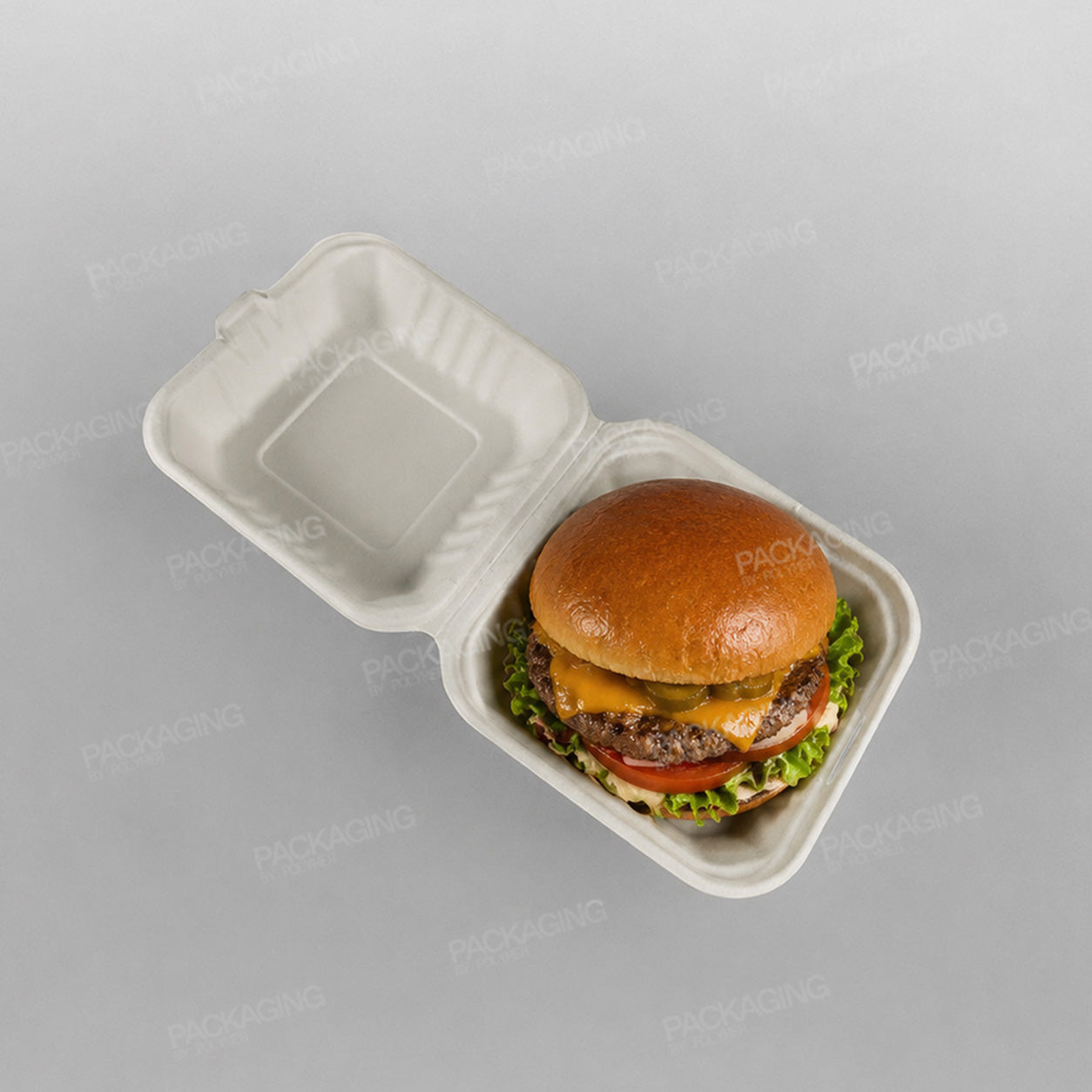Compostable Bagasse Burger Box - 6inch