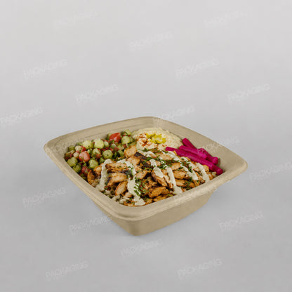 Compostable Sugarcane Pulp Square Bowls