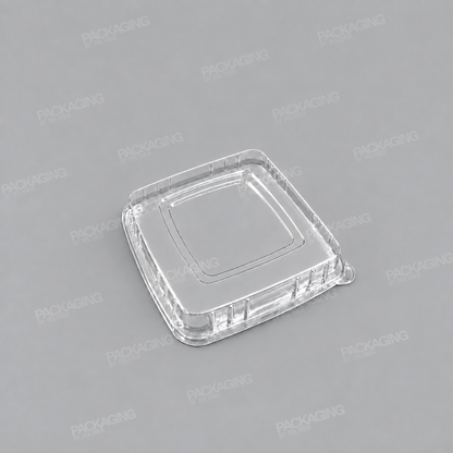 rPET Lid For Compostable Sugarcane Pulp Square Bowls